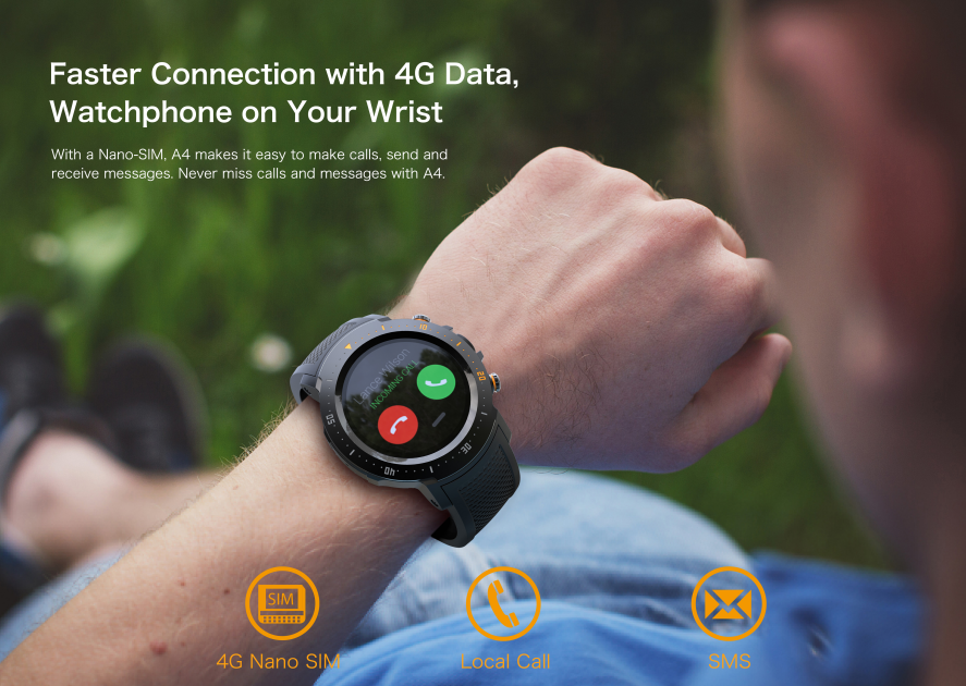 Android GPS 4G Talking Waterproof Sport Smart Watch