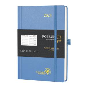 Wholesale Dotted Note Pages Student Weekly Planner Haze Blue Leatherette Paper from china suppliers