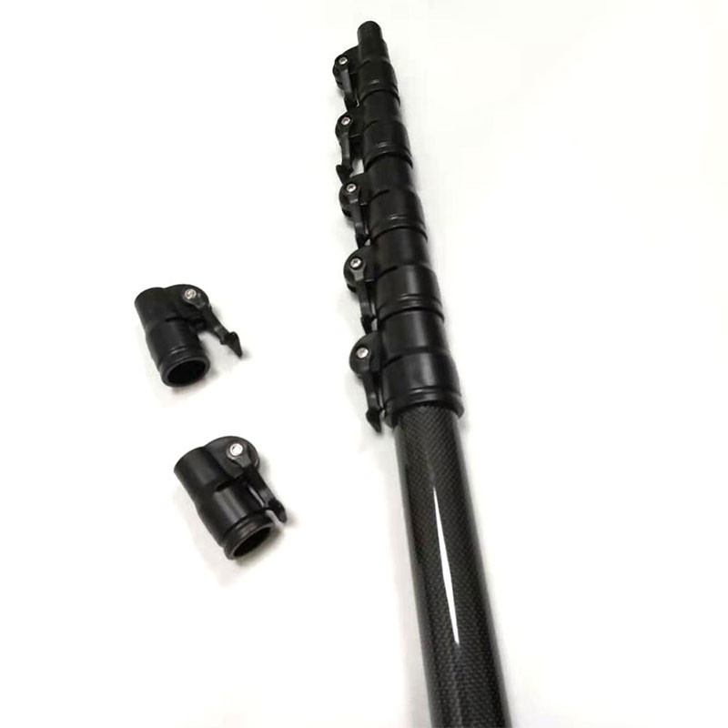 3k Twill Boat Outrigger Carbon Fiber Telescoping Pole 5 Meters