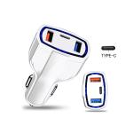 OEM USB Car Charger 3 Port PD 3.0 Fast Car Charger Adapter For IPhone Samsung