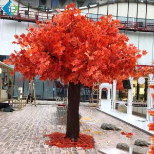 China Fiberglass Trunk Artificial Maple Tree For Indoor Outdoor Decoration on sale