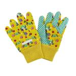Colorfull Children's Gardening Flower Pattern Gloves with Anti-slip PVC Dots
