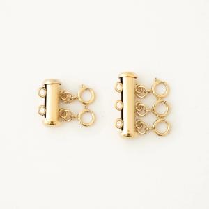 Wholesale 925 Sterling Silver Jewelry Newest 18K Gold Plated Layered Necklace charms from china suppliers