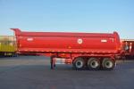 Self-dumping 3 Axle Rear Dump Truck Semi Trailer Tipper Trailer Heavy Duty