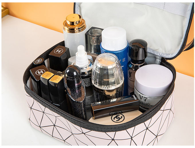 Double Layer Makeup Bag Case With Adjustable Dividers