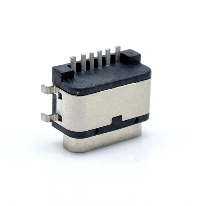 Waterproof USB Type C 6P Sinking IPX7 Connector Smt
