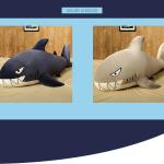 High Elasticity Shark Soft Toy , Navy Blue / Grey Baby Shark Stuffed Animal