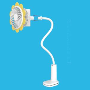 Wholesale Sunflower clip fan Flexible tube clip rechargeable portable mini fan on clip from china suppliers