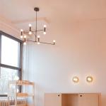 Vintage chandelier LED indoor lamp iron gold metal bar coffee shop Kitchen