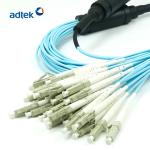 24 Fibers OM3 Fiber Optic Patch Cord Break-out Cable Branch OD 2.0mm LC-LC