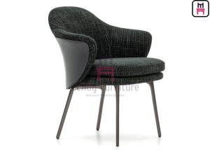 Wholesale Black Metal Frame Restaurant Dining Chair Leather / Fabric Upholstered Durable from china suppliers