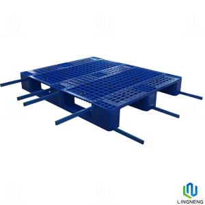 Wholesale 3 Runners Heavy Duty Industrial Plastic Pallets With Reinforced Steel 1200*1000*160mm from china suppliers