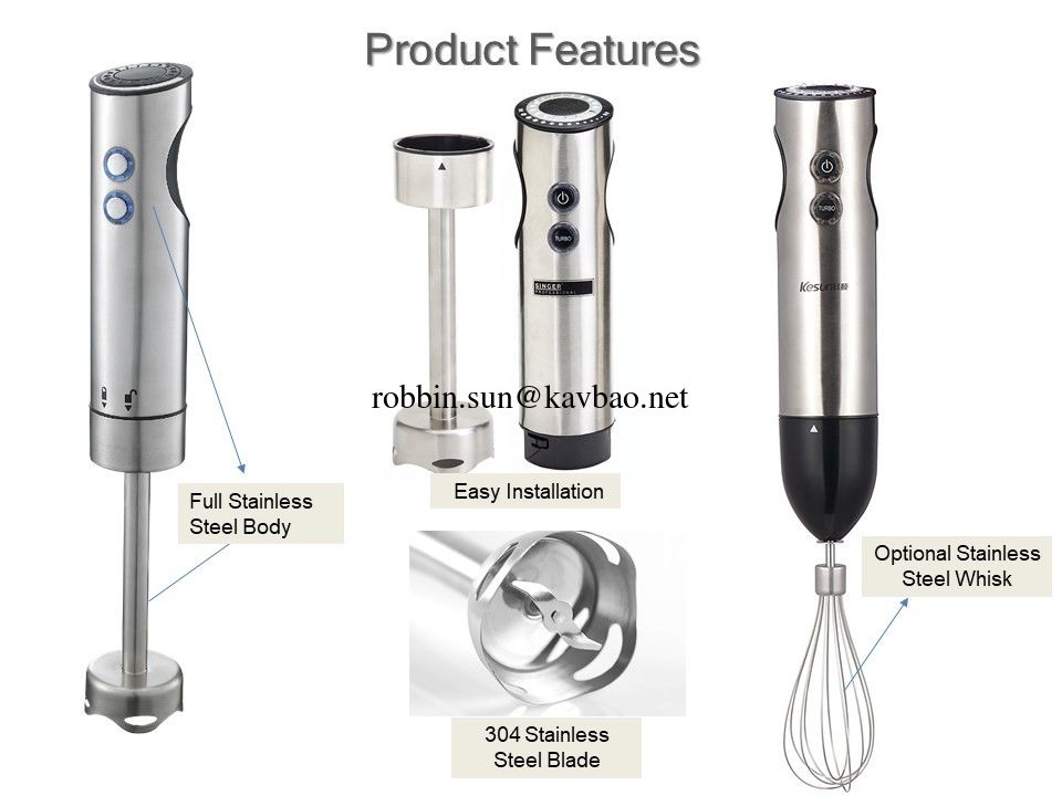 800W Stainless Steel Hand Blender Stick Immersion Blender