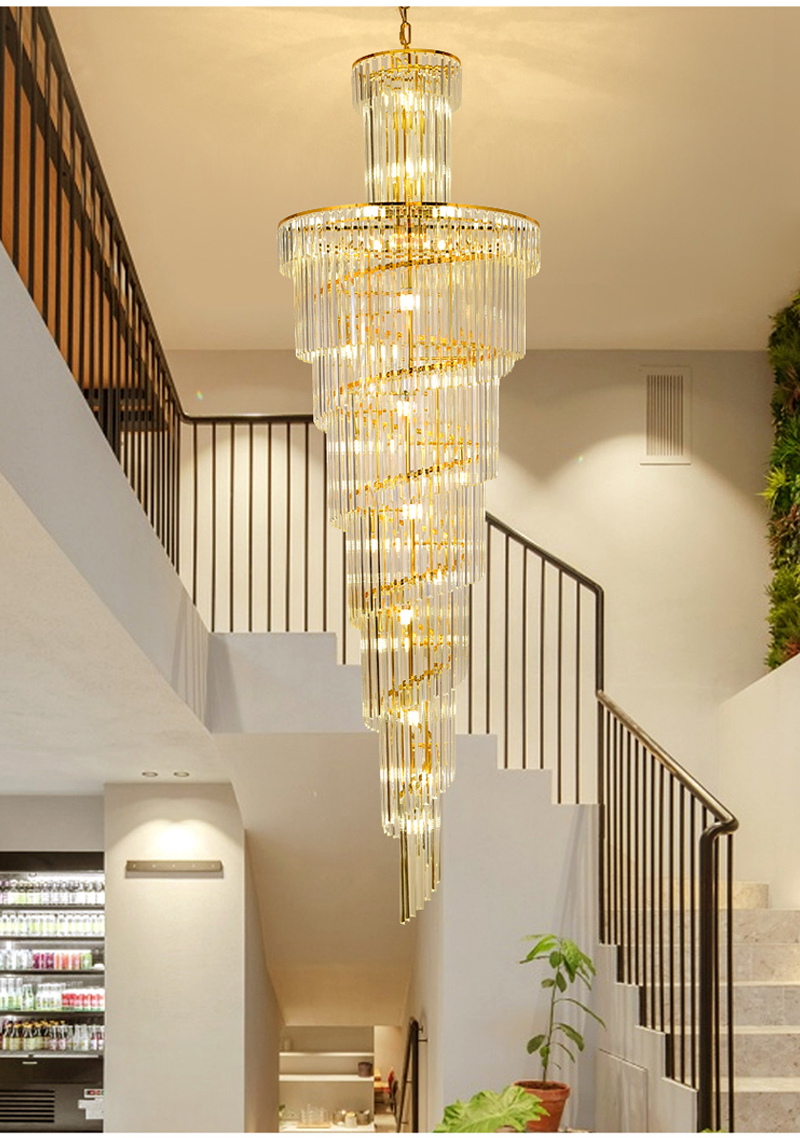 Modern chandelier chandelier hall home decor staircase hotel project interior lighting (WH-NC-64)
