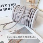 3mm Suede Leather Velvet Ribbon ISO9001 Blue Velvet Ribbon Wired