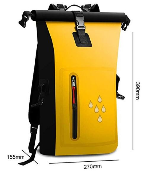 25L Waterproof Dry Bag Roll Top Backpack Tear Resistance OEM Accept