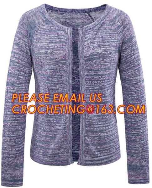 Short Sleeve Pointelle Shoulder Pointelle Sleeve Women Cardigan, Long Sleeve