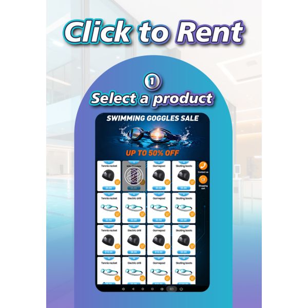 Swimming Supplies Vending Machine for Sales & Rental With Receipt Printer