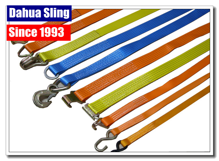 Blue E Track Ratchet Tie Down Straps For Trucks 35mm Webbing Acid Resistance