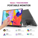 Slim 1080P Portable Touch Screen Monitor 14inch 15.6 Inch