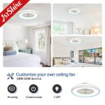 4000K 6500K Pink Girls Room Ceiling Fan Ceiling Mounted Fan With Remote