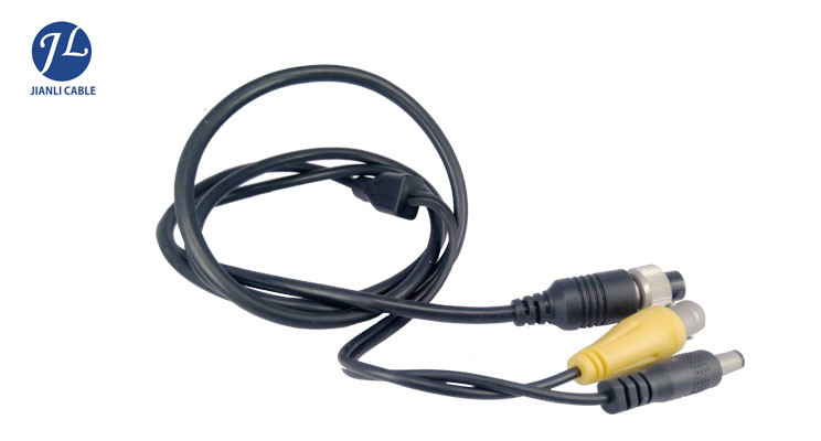 Customize RG59 BNC RCA CCTV Cables And Accessories , Reversing Camera 4 Pin Cable