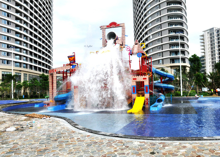 Commercial Aqua Playground Platform , Medium Aqua Park Play Water House