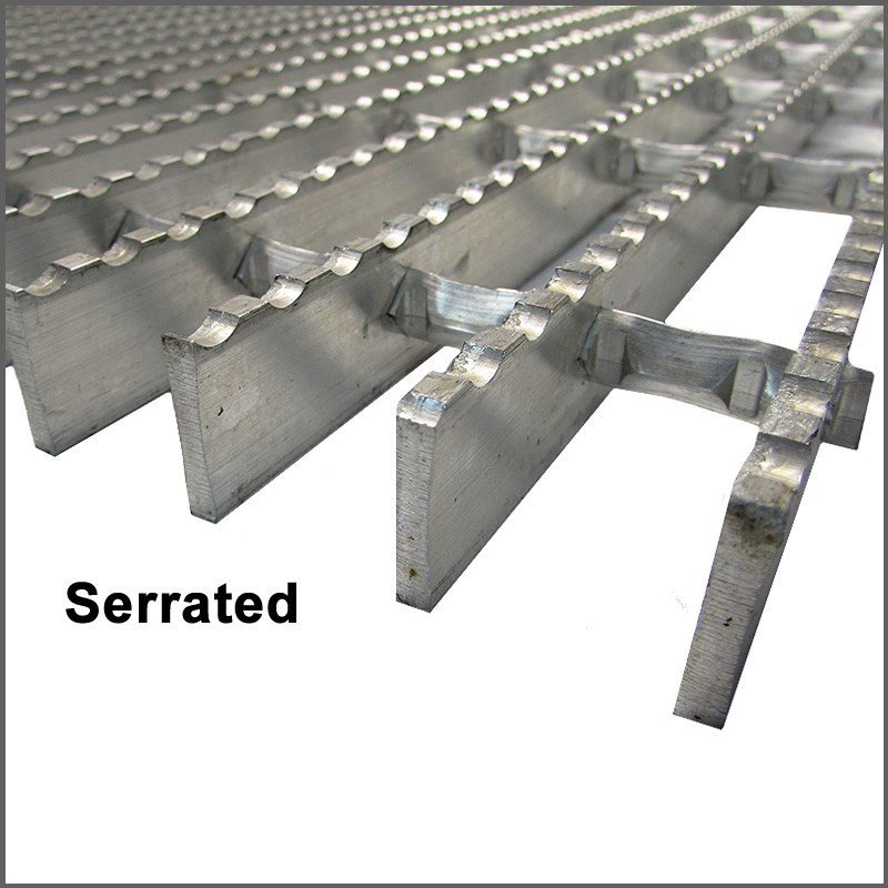 Hot dip galvanized industrial insert steel grating for construct