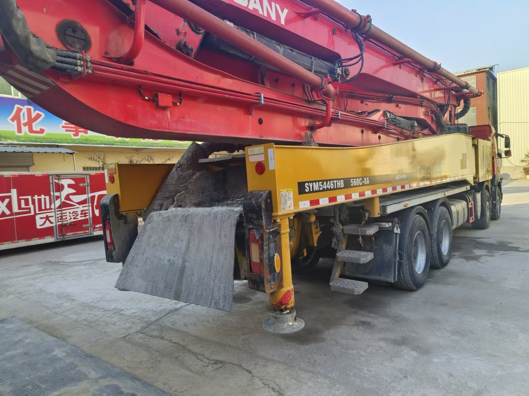 SYM5446THB 2020 Used Truck-Mounted Concrete Pump Stable Condition Cylinder Type