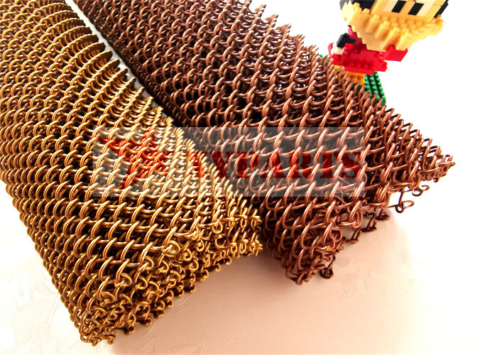 Aluminum Chain Link Metal Mesh Curtain 1mm Dia 6mm Aperture
