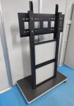 Metal Iron Smart Board Floor Stand , Mobile TV Trolley Stand With Wheels