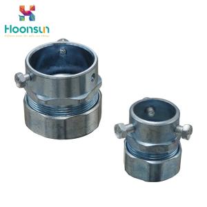 China Hose Clamp Type Flexible Conduit Connector / Zinc Die Casting Emt Connectors on sale