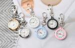 FOB Nurse Pocket Watch Black Nurse Watch Keychain Hospital Clock Pink Luminous