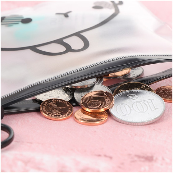 Fashion Hanging Circle PVC Zipper Bag , Waterproof Zipper Cosmetic Bag