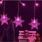 Winter Christmas Hanging Snowflake Decorations Glittery White Snowflake for