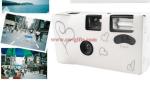 Single Use Disposable Wedding Bridal Camera 36 photos Silver Funny Heart With