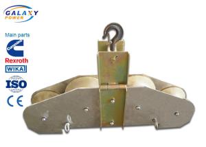 Wholesale 4 Nylon Wheel Cable Wire Rope Pulley Block , 80mm Thickness Wire Pulling Blocks from china suppliers