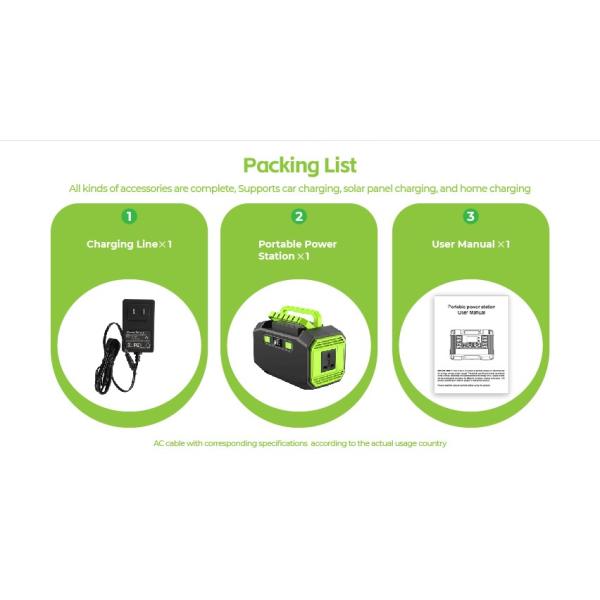 200W Portable Power Station with MPPT and Lithium Ion Battery