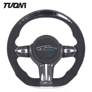 Wholesale Racing Sports Matte Bmw Carbon Fiber Steering Wheel LED Full Alcantara ODM from china suppliers