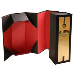 Wholesale Luxury Collapsible Wine Packaging Box With Magnetic Closure UV Coating from china suppliers