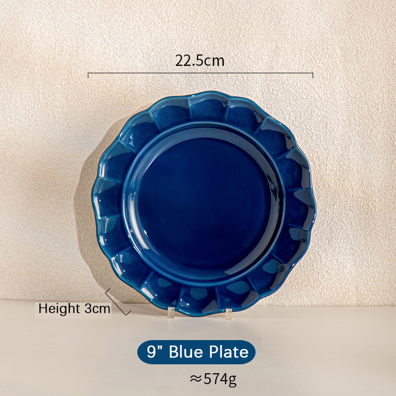 Custom Ceramic Hotel Dinnerware Set With Flower Design Stoneware Dessert Plates