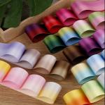 Two Tone Polyester-Cotton Print Satin Ribbon Hair Bows Material Accessories Gift