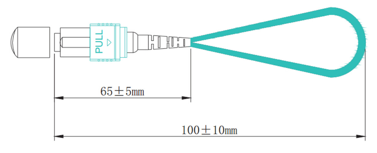 Mono Mode MPO MTP Fiber Optic Loopback Cable / Plug for Cable Testing