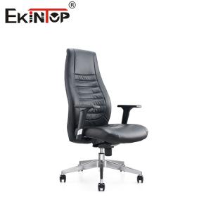 Wholesale 3D Armrests Black Leather Office Chair With Metal Legs Adjustable Height from china suppliers