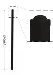 Garrison Tubular Fence 1800mm x 2400mm stain black powder