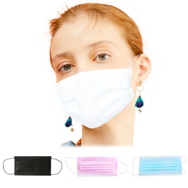 Colorful Disposable Medical Mask 3 Ply Protection Fluid Resistant Highly