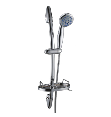 Sliding Bar Wall Mount Bathroom Sink Faucet Concealed Taps , Polished Chrome
