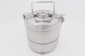 Wholesale 26cm 2/3/4/5-Tier Best selling food basket mirror polishing stainless steel tiffin box carrier stackable bento lunch box from china suppliers