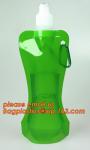 Collapsible Sports Water Bottle 3 Pack, Foldable Leak Proof Travel Bottles for