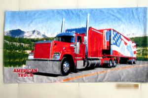 China 76*152cm customize printed beach towel  21s cotton  American truck on sale